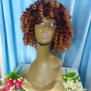 Curly Brown Ombre Wig